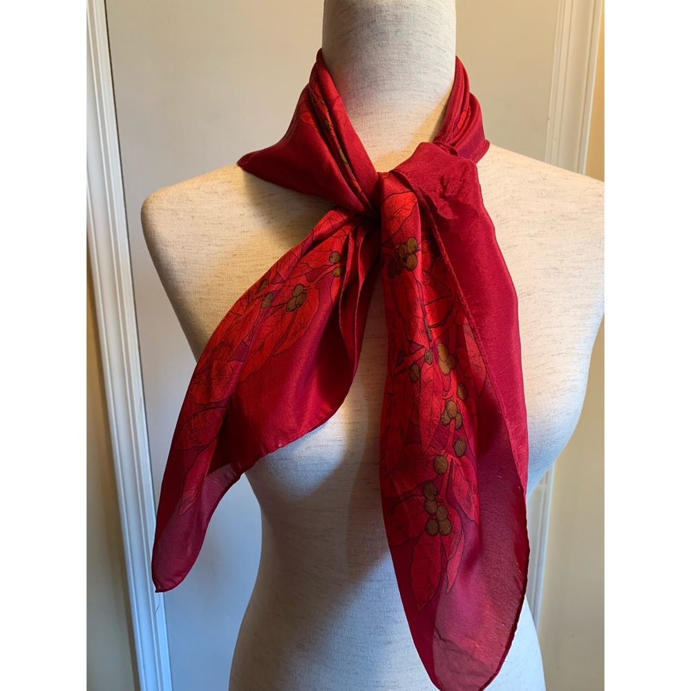 Vintage Red Festive Christmas Scarf